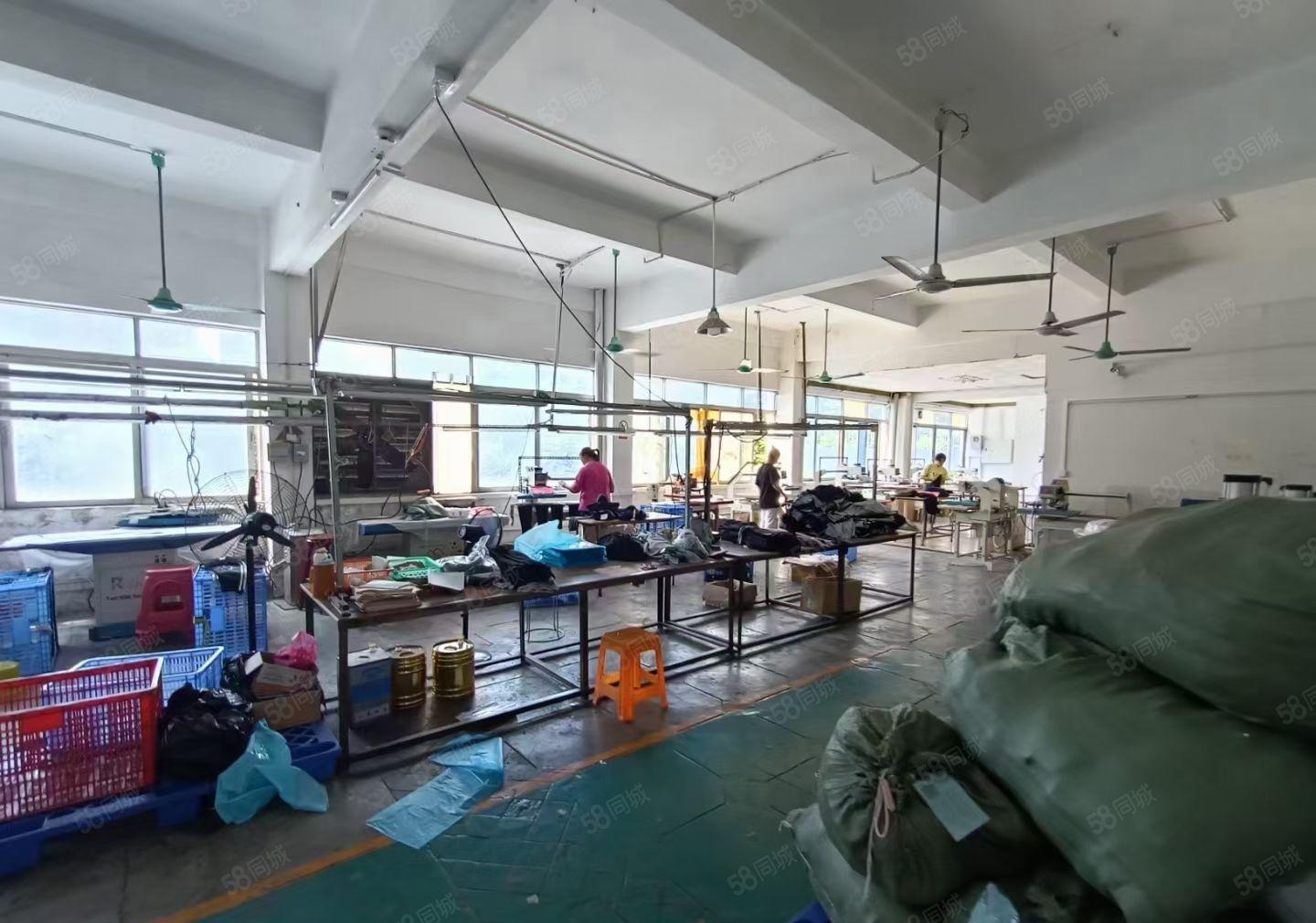 制衣服装厂房！龙眼新空出楼上880平方现成装修厂房 水电齐全