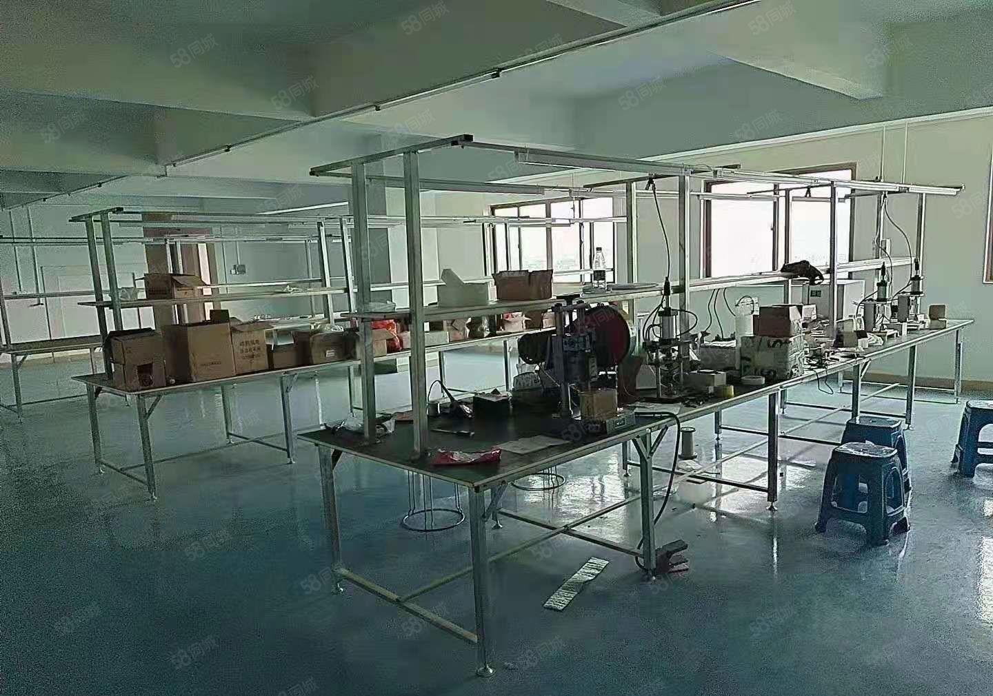 宵边新出楼上500平方厂房，水电办公室齐全，有地坪漆，流水线