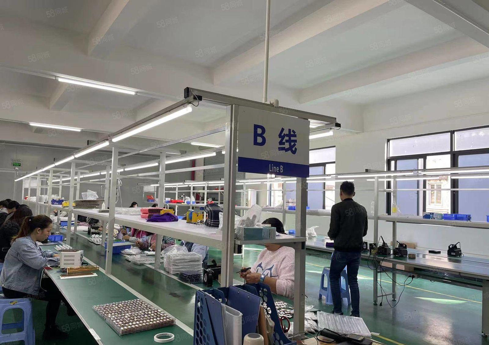 上沙新空精装修楼上930平厂房，主线到位，合同5年招工方便