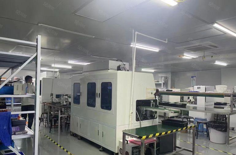 长安沙头楼上600平精装修厂房，无尘车间带办公室前台