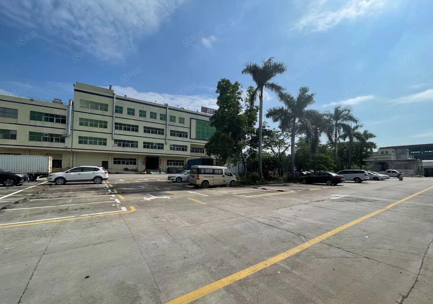 常平镇花园式空地超大带卸货平台厂房，分租楼上5200平