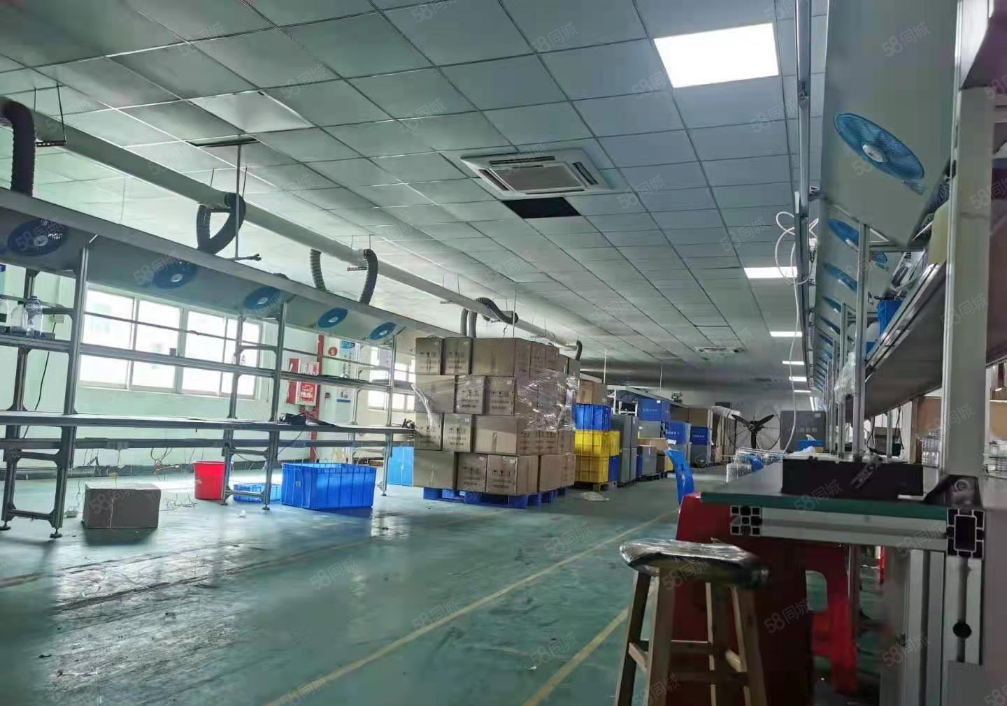 常平金美工业区新出楼上厂房2200平米，现成水电装修，空地大