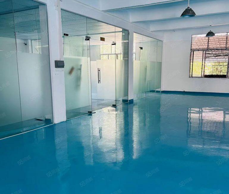 8元厚街厂房出租二楼988平方现成装修隔好的办公室地坪漆