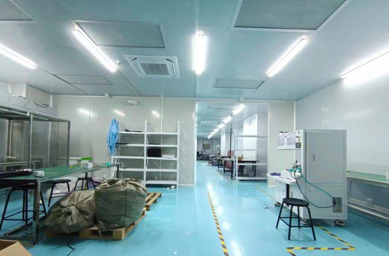 漂亮精装修楼上小面积无尘车间520平厂房出租，水电全近深圳