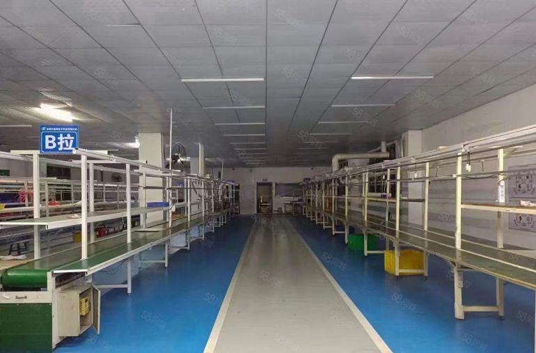 塘厦林村楼上1200平现成4条流水线办公水电，电子组装加工