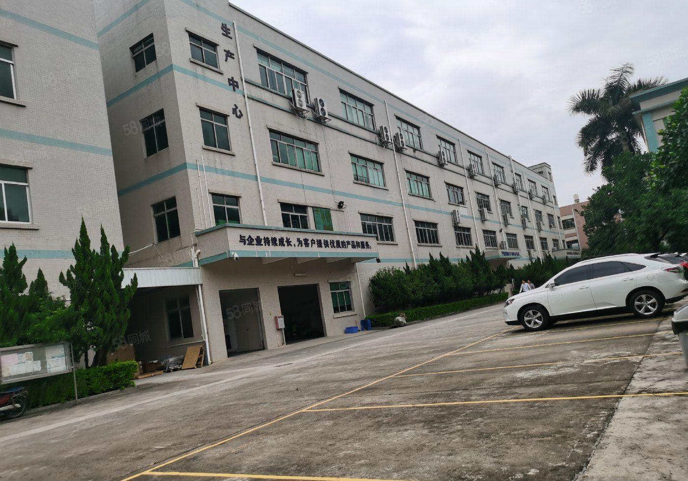 寮步百业电子城花园式带红本1300平厂房出租 超大空地形象佳