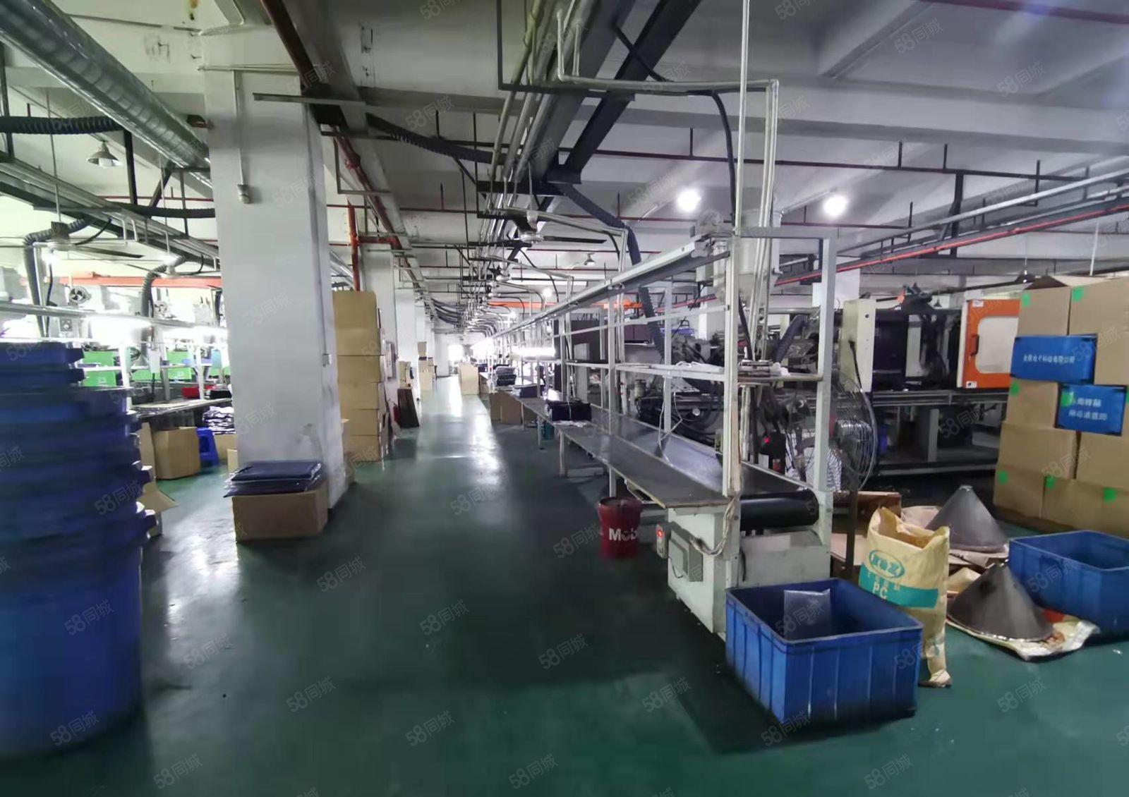 雁田布心楼上2700平厂房出租 刷地坪漆 现成精装修办公室