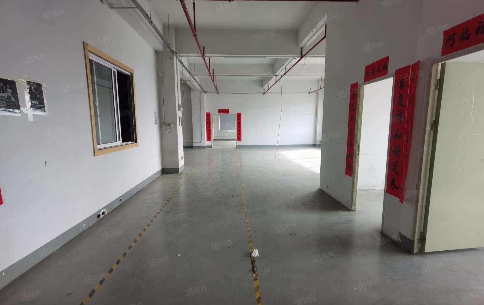 凤岗浸校塘工业园厂房出租楼上930平 现成办公室 主线到车间