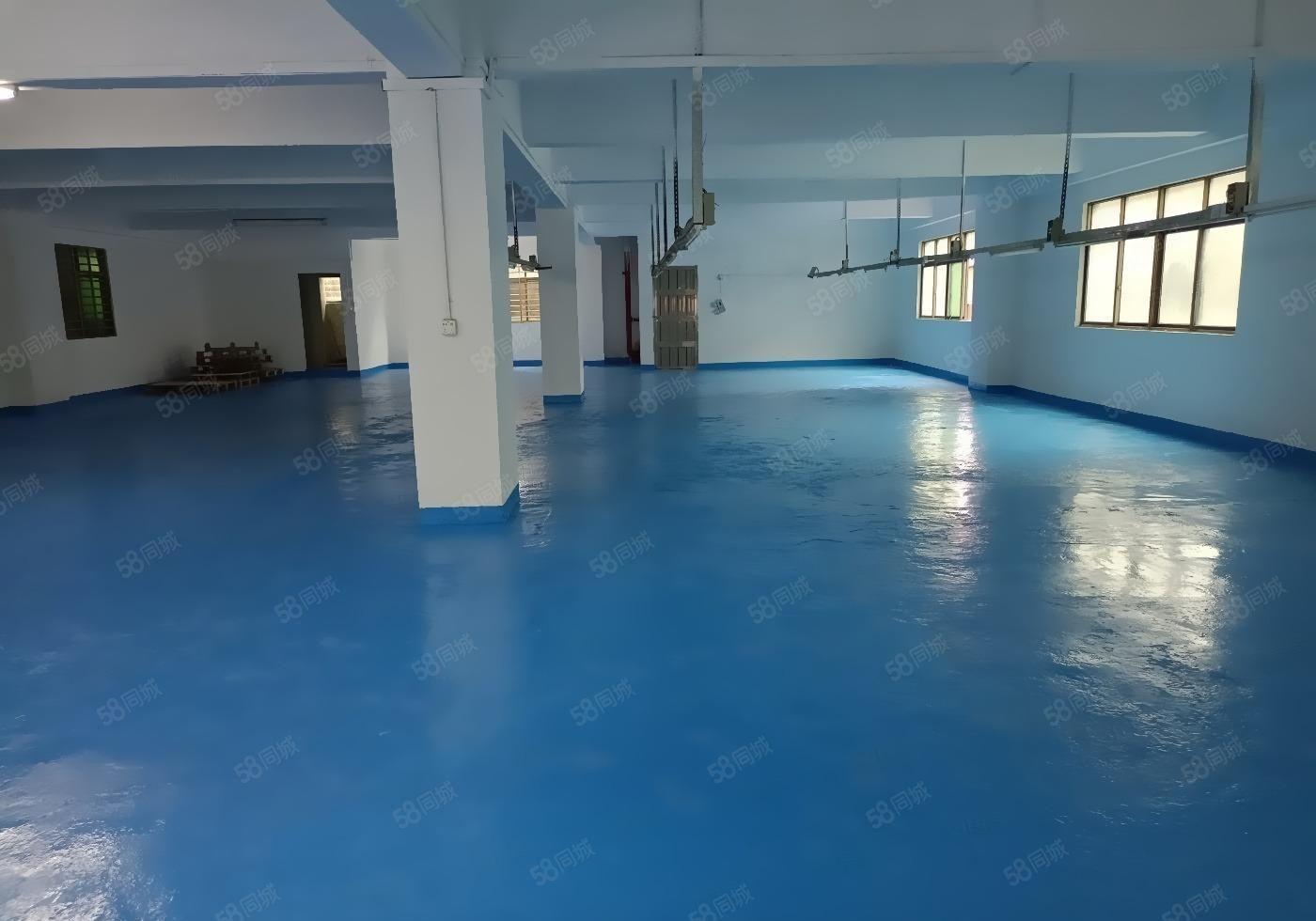 大朗实业户厂房出租楼上580平方，地坪漆带精装办公室，有环评