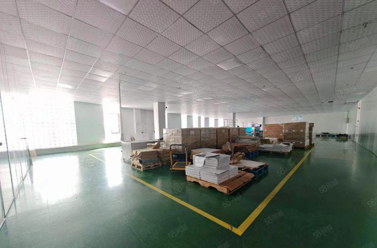 黄江独院楼上1390平精美装修仓库厂房出租，全新地坪漆空地大