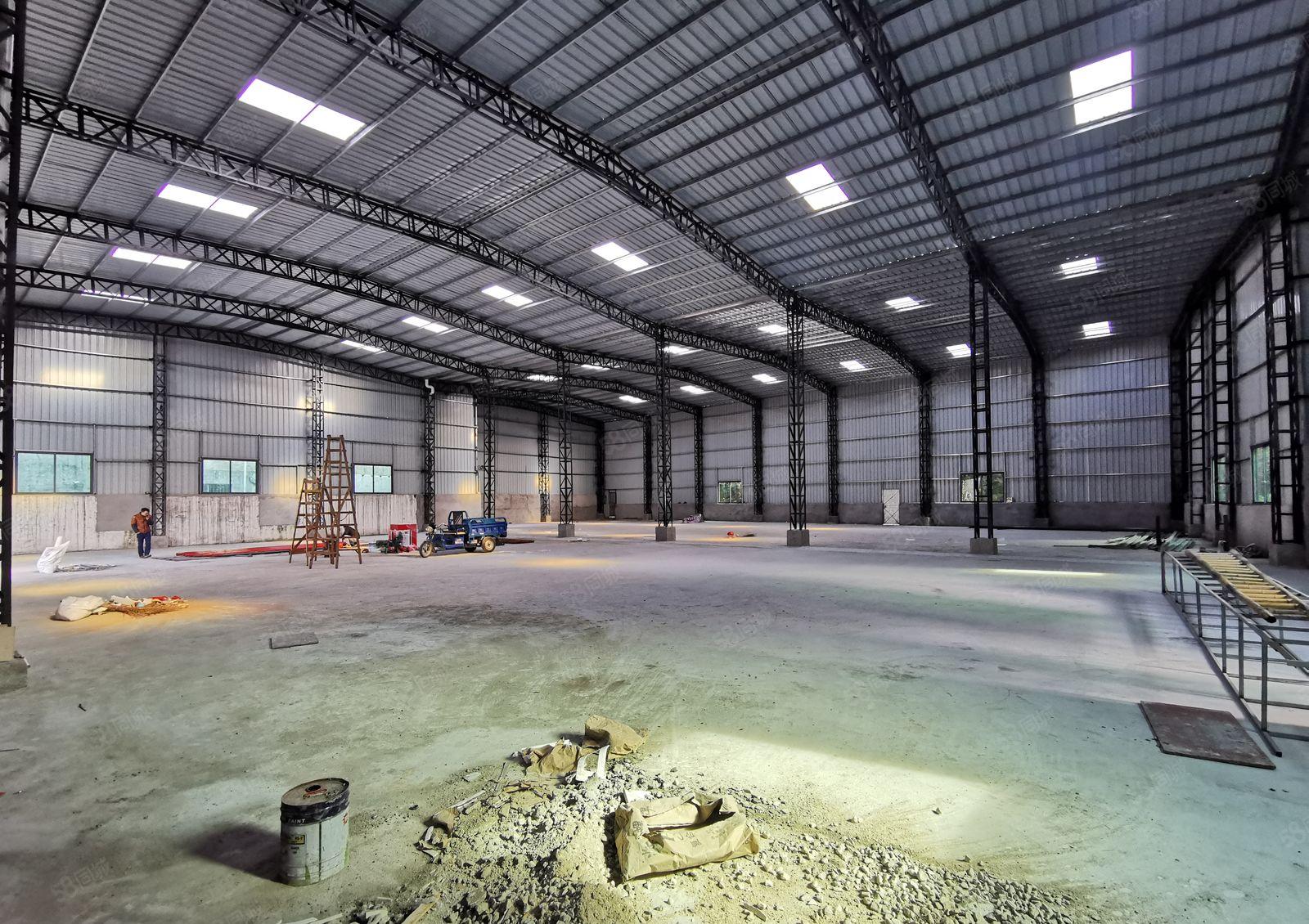 茶山京山附近全新小独院单一层厂房1600，带卸货平台