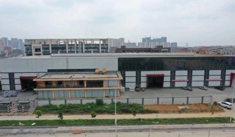 石排镇下沙工业区原房东钢构厂房12米有牛角带航车现成办公室