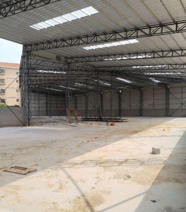 新出村委厂房2000平钢构仓库实际面积出租13元可进拖头