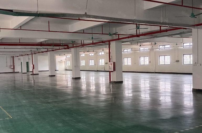 水口花园式厂房三楼1800平方现成地坪漆水电装修 既可生产