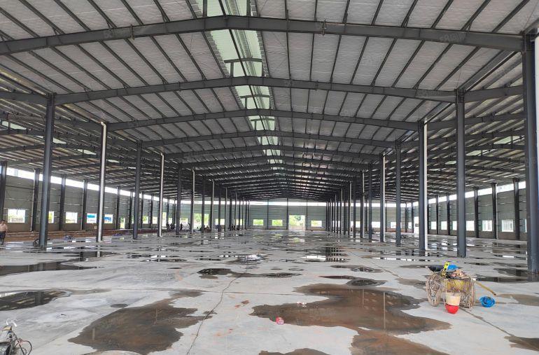 水口惠泽大道边   在建钢结构厂房7200平出租，滴水9米~