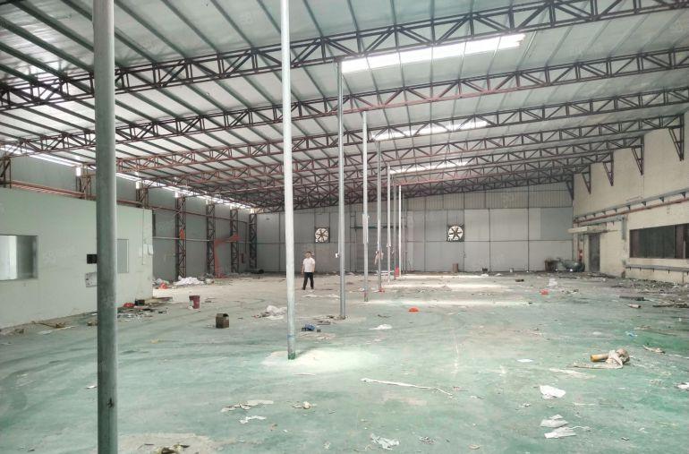 水口荔枝城园区内独栋单一层钢结构厂房仓库出租空地大