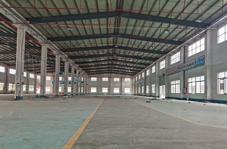 独门独院钢构厂房出租 可分租 15元 滴水9米高 空地2万平