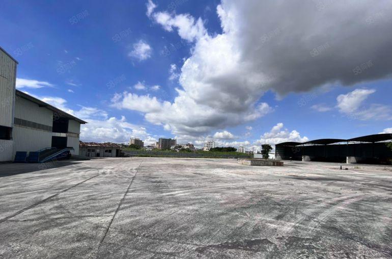 圆洲单一层钢构13米高厂房仓库，硬化空地1万平，租金10元