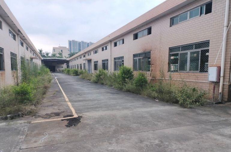 福田镇原房东独院钢构厂房仓库20366平空地大低价12元招租