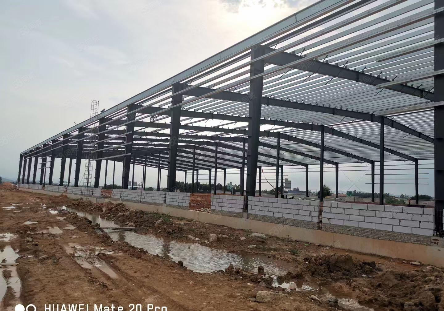 惠东大岭新建全新钢结构厂房出租，高10米，电800千瓦空地大