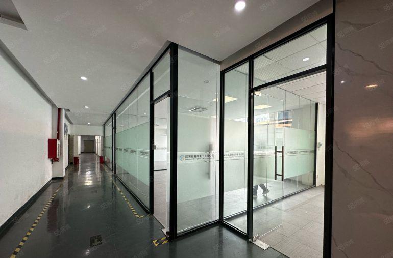 沙井地铁站旁楼上1050平精装修电商办公仓库出租带带喷淋