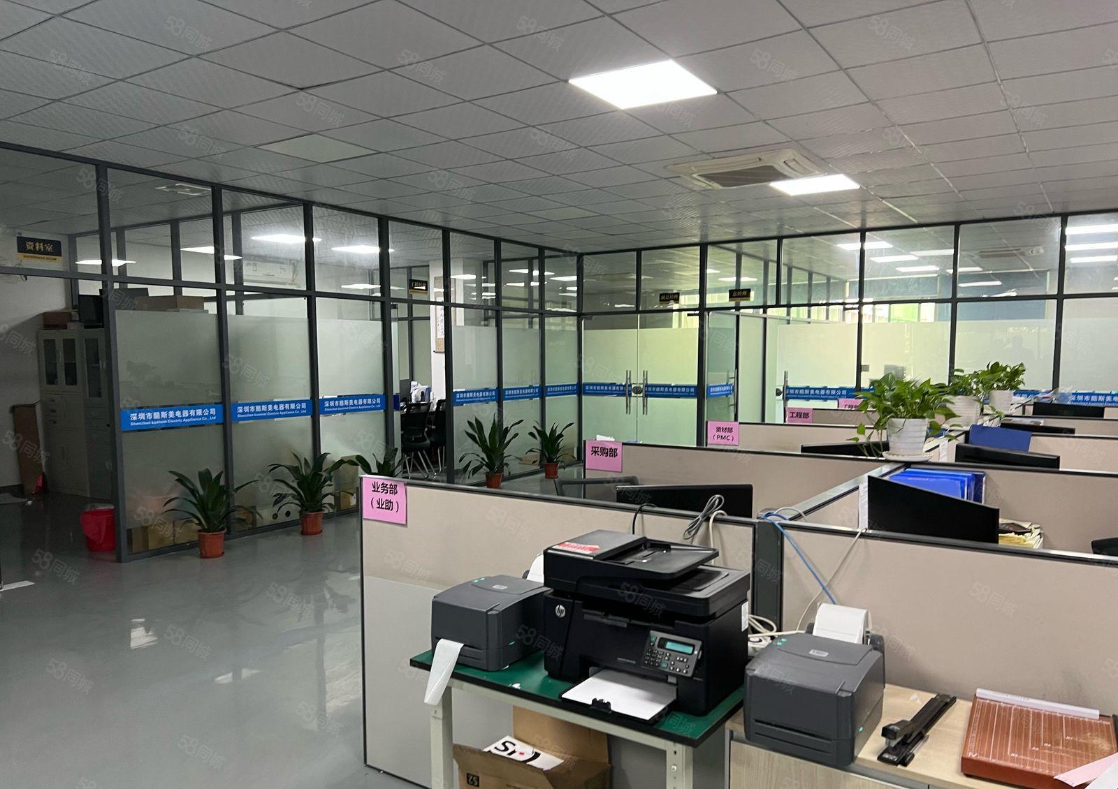 福永桥头楼上2500平厂房出租带豪华装修，无需转让费