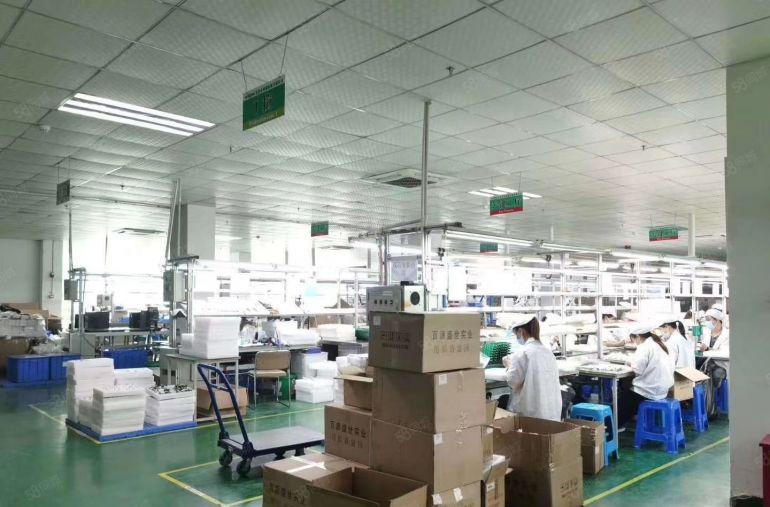 沙井新桥工业区2万平红本厂房原房东出租一楼500起分租