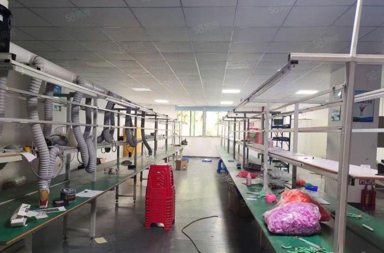 公明光明地铁口楼上1200平精装修厂房无转让费出租办公室分租