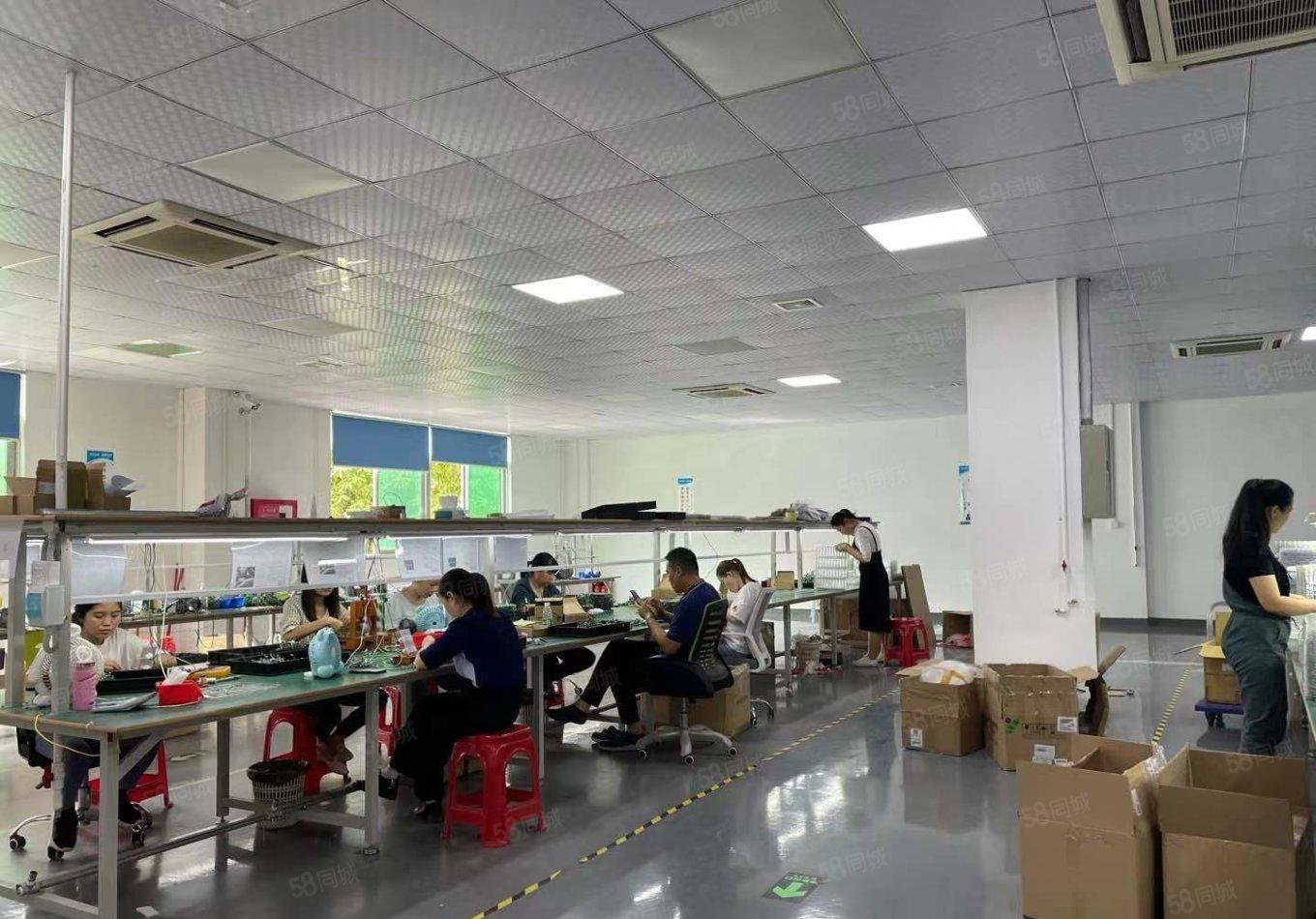 沙井地铁口大型工业园楼上1600精装修厂房出租分租仓库出租