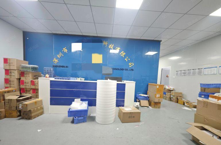 观澜新田二楼500平红本厂房，精装修有小无尘车间，可拎包入住