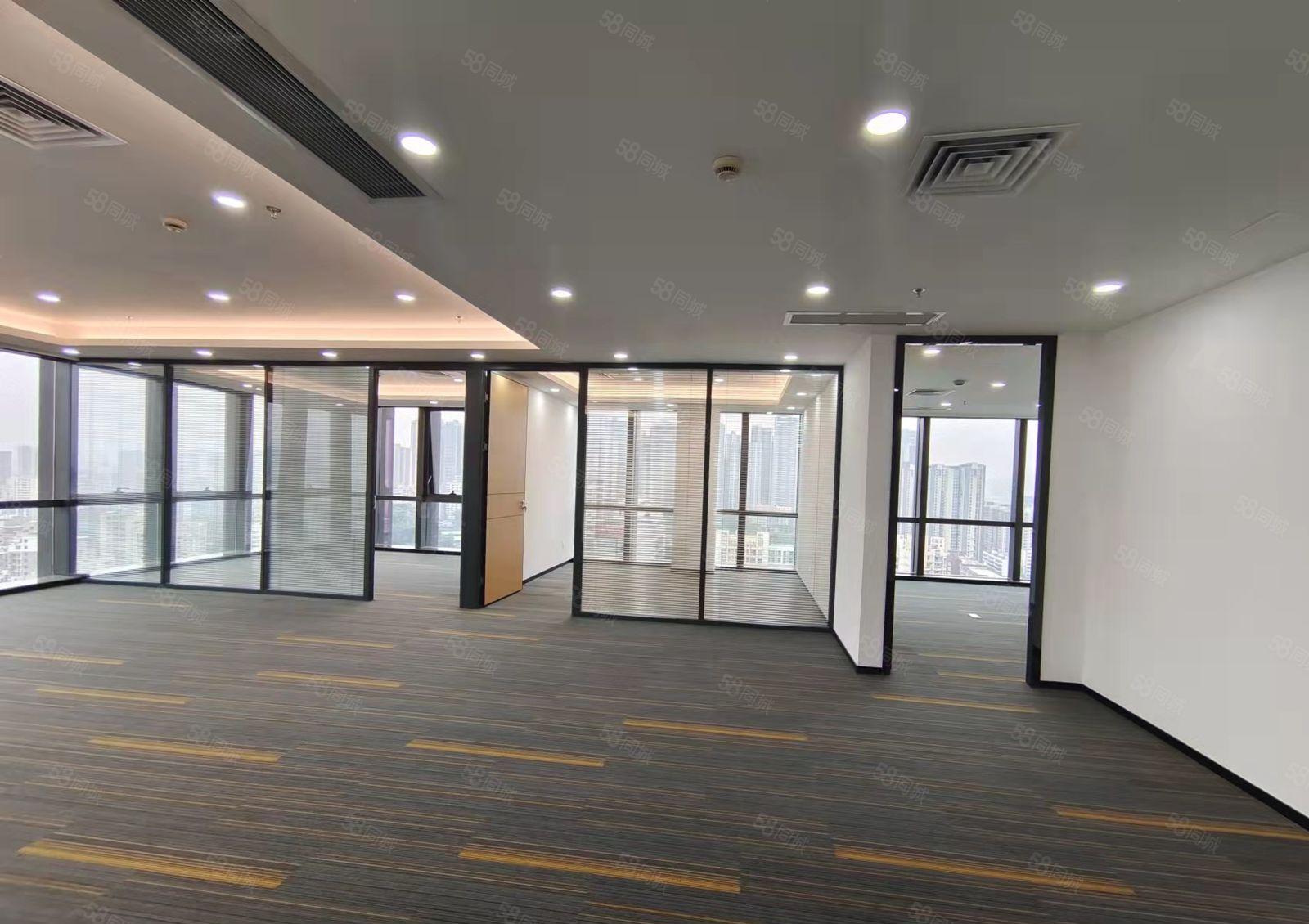 清湖地铁站B出口新出精装办公室174.38平招租，全新落地窗