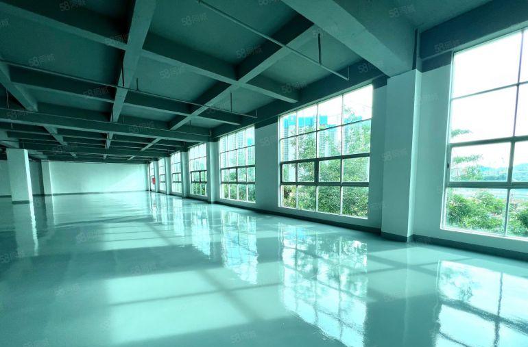横岗精装修1300平全落地窗，消防喷淋空地大，大货车随意掉头