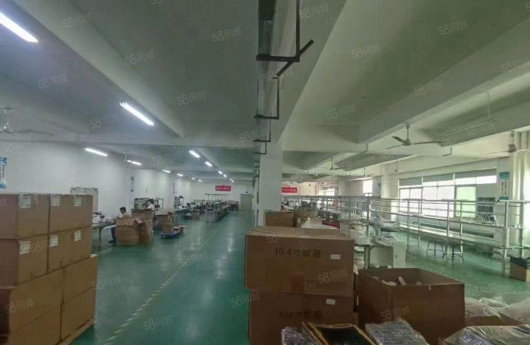 公明上村工业区楼上1200平厂房出租带现成装修水电到位可分租