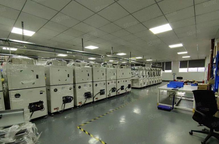 公明蒋石原设备厂出租720平精修现成吊机口3吨货梯园区形象好