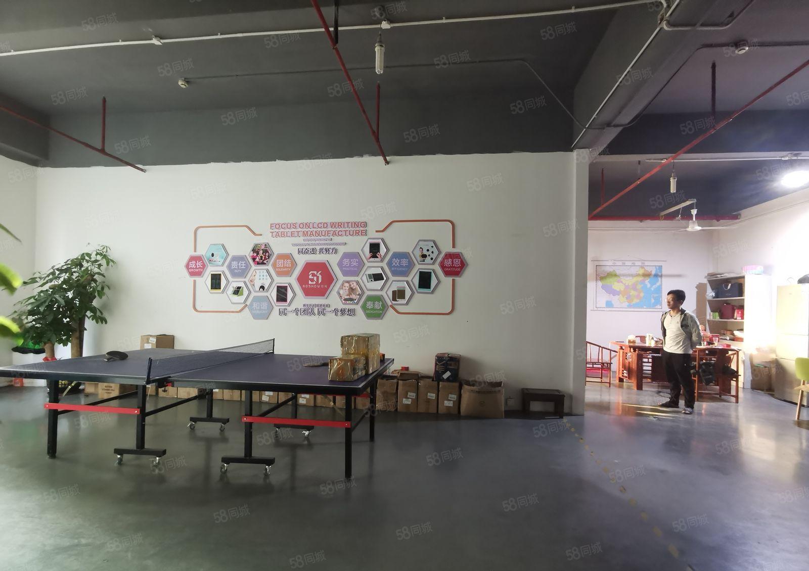 西田楼上重工业厂房1300平层带精装修办公室厂房出租形象好