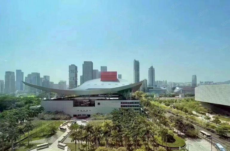 福田中心区新出豪华办公698平，带家私和空调，双面采光，低价