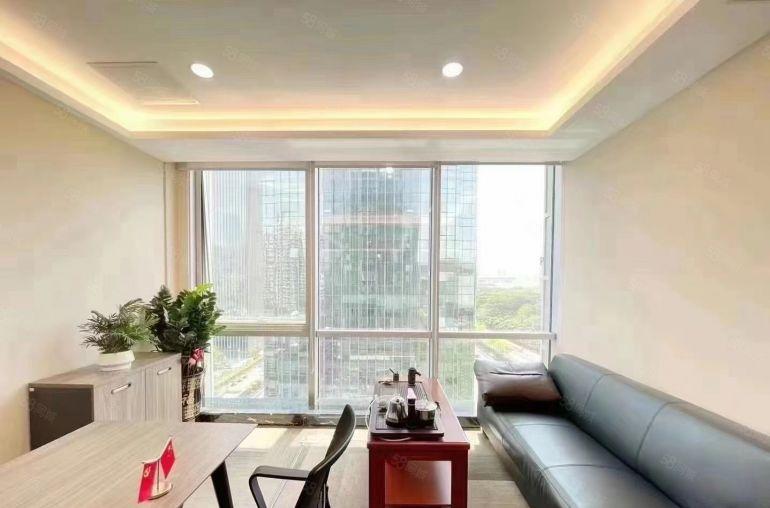 福田中心区新出豪华办公698平，带家私和空调，双面采光，低价