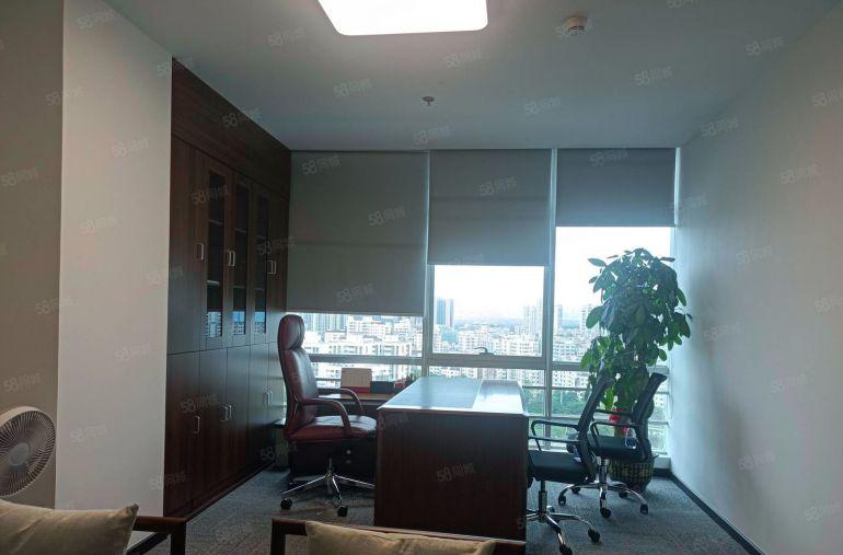 车公庙一手业主精装办公室出租，高层视野无遮挡，带全新办公家具