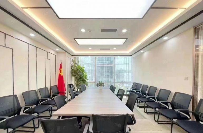 福田中心区新出豪华办公698平，带家私和空调，双面采光，低价